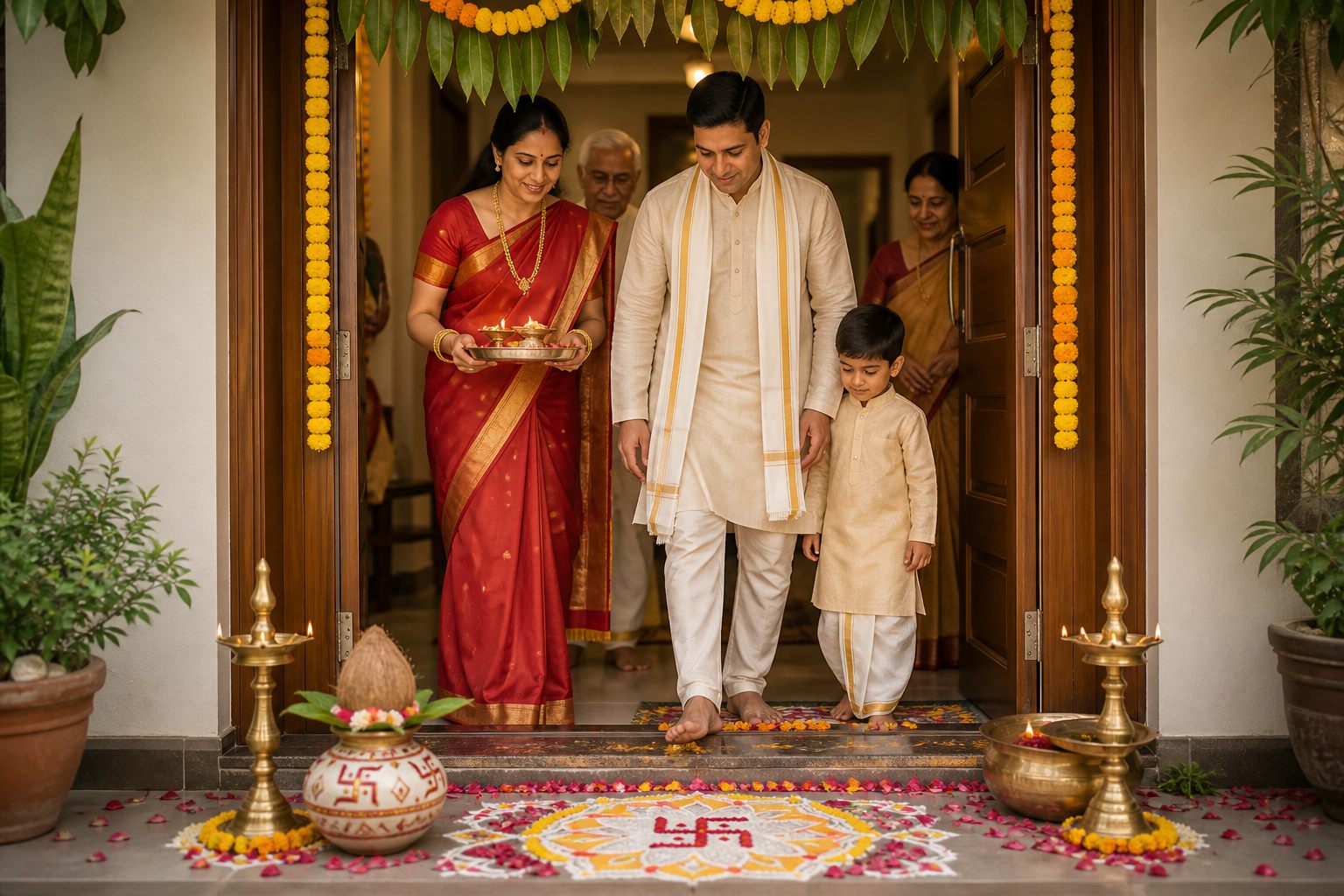 Traditional Griha Pravesh Pooja ritual