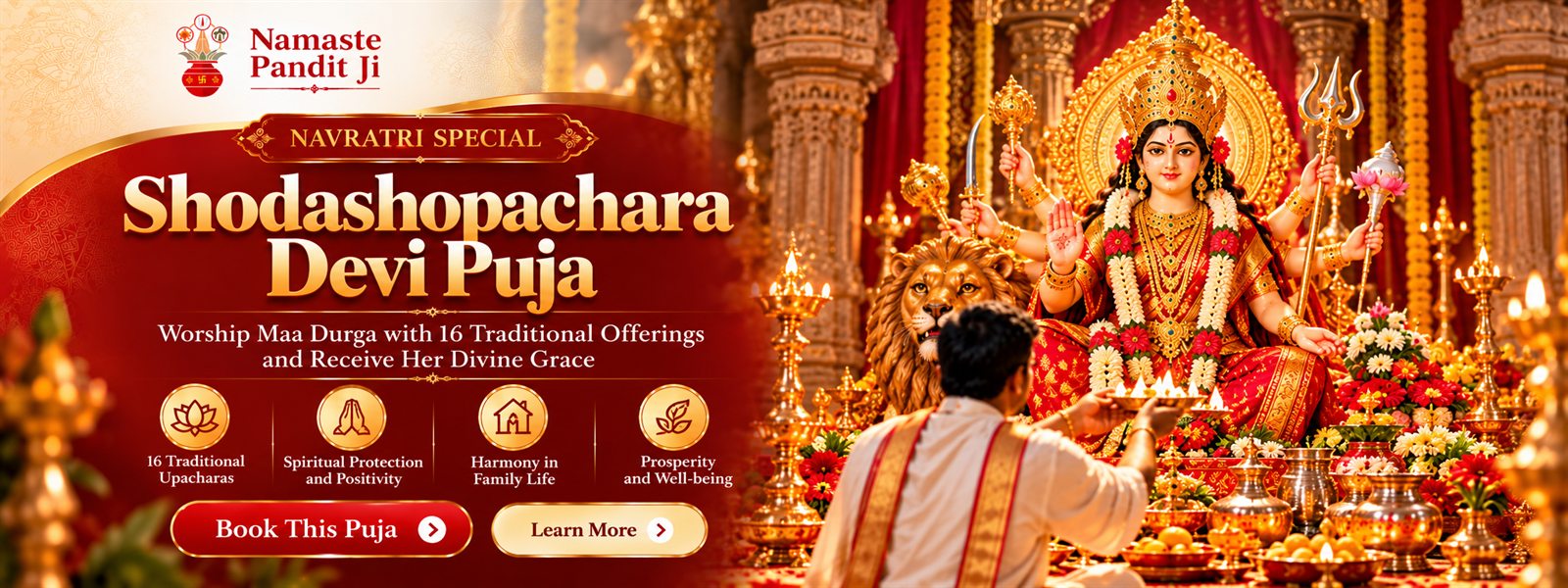 Navratri Special Shodashopachara Devi Puja — worship Maa Durga with 16 traditional offerings