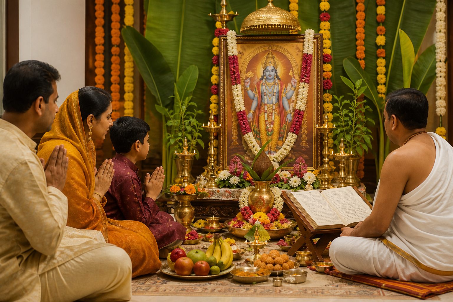 Traditional Satyanarayan Katha ritual